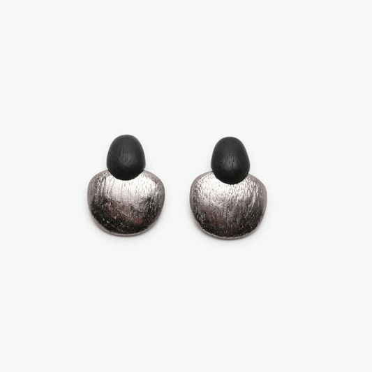 MONIES FOLIA PIN SILVER EARRING