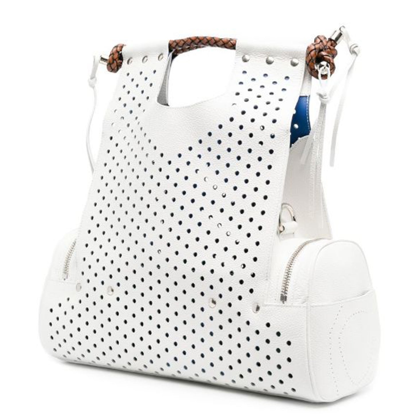 PRISCILLA LARGE PERFORATED WHITE