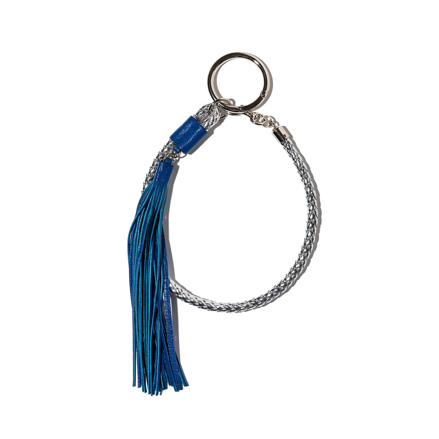 CHARM KEYHOLDER SILVER BLUE