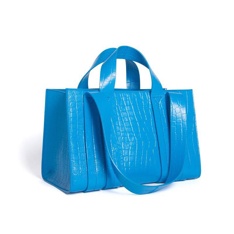 COSTANZA BAG M CROCO BLUE