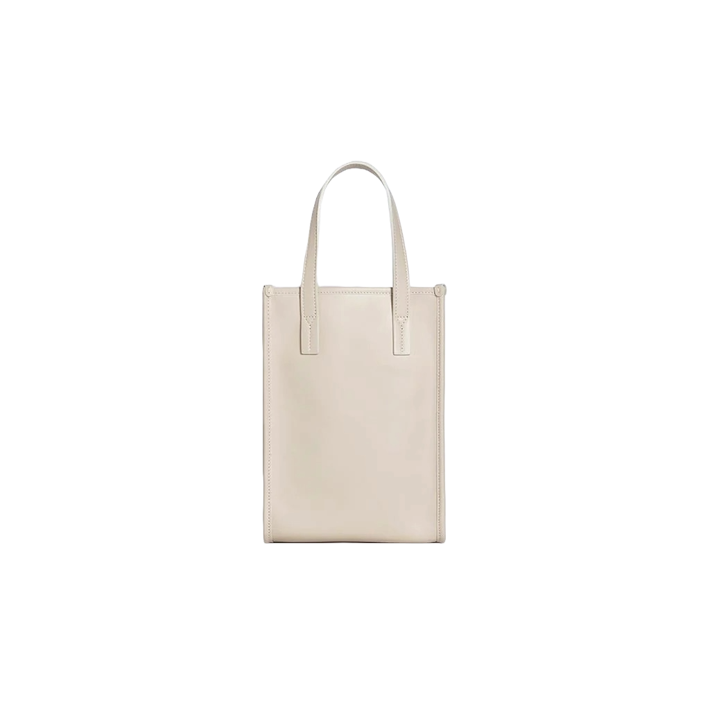 SHOPPER TOTE MEDIUM CREAM VITELLO