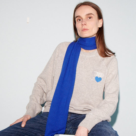 BLUE KNIT SCARF WIND AND SEA