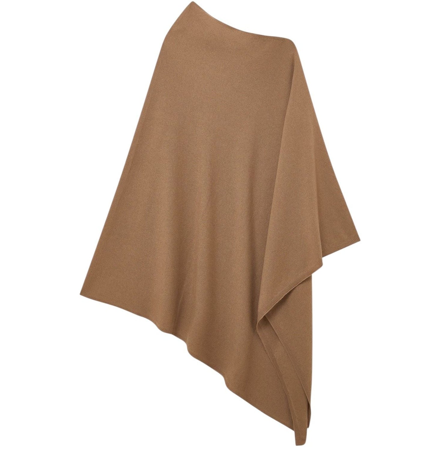 CORTO PONCHO CASHMERE CAMEL