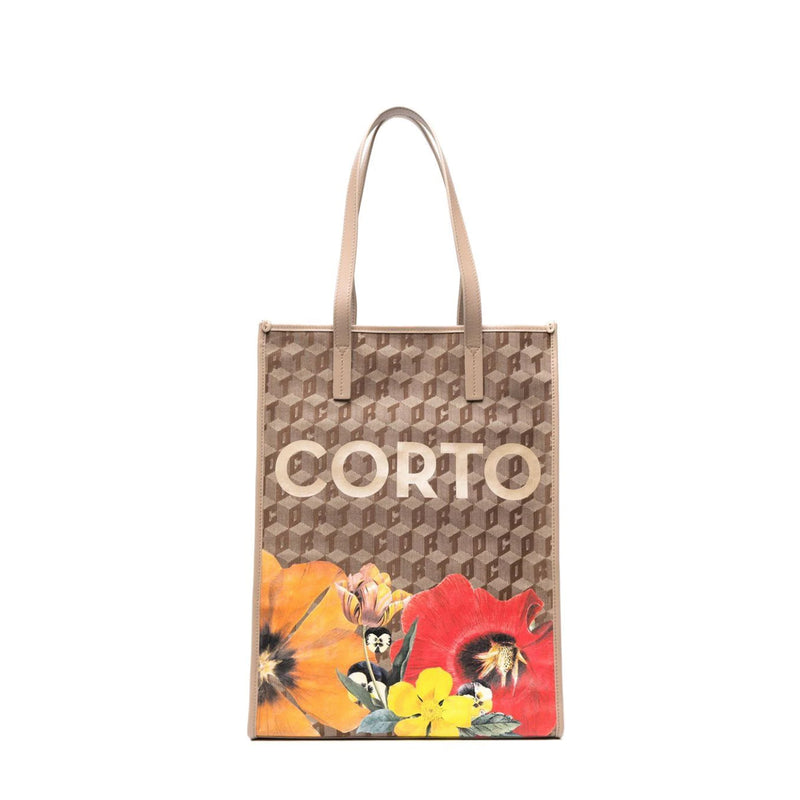 shopper tote luxor spring/vit tan/corto taupe