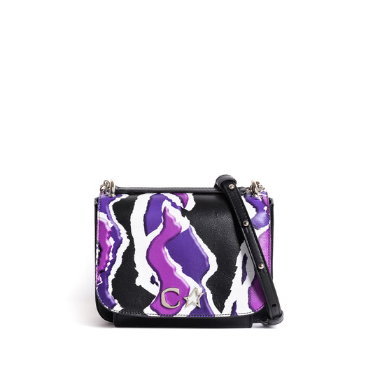 AURELIA SHOULDER BAG 80'S BLACK PRINT